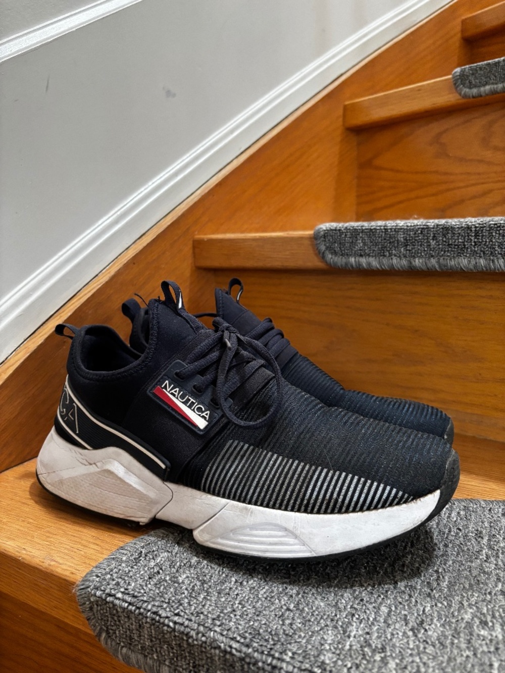 Nautica Men's Nuray 2 Casual Fashion Sneakers - Black/White - Size 10.5